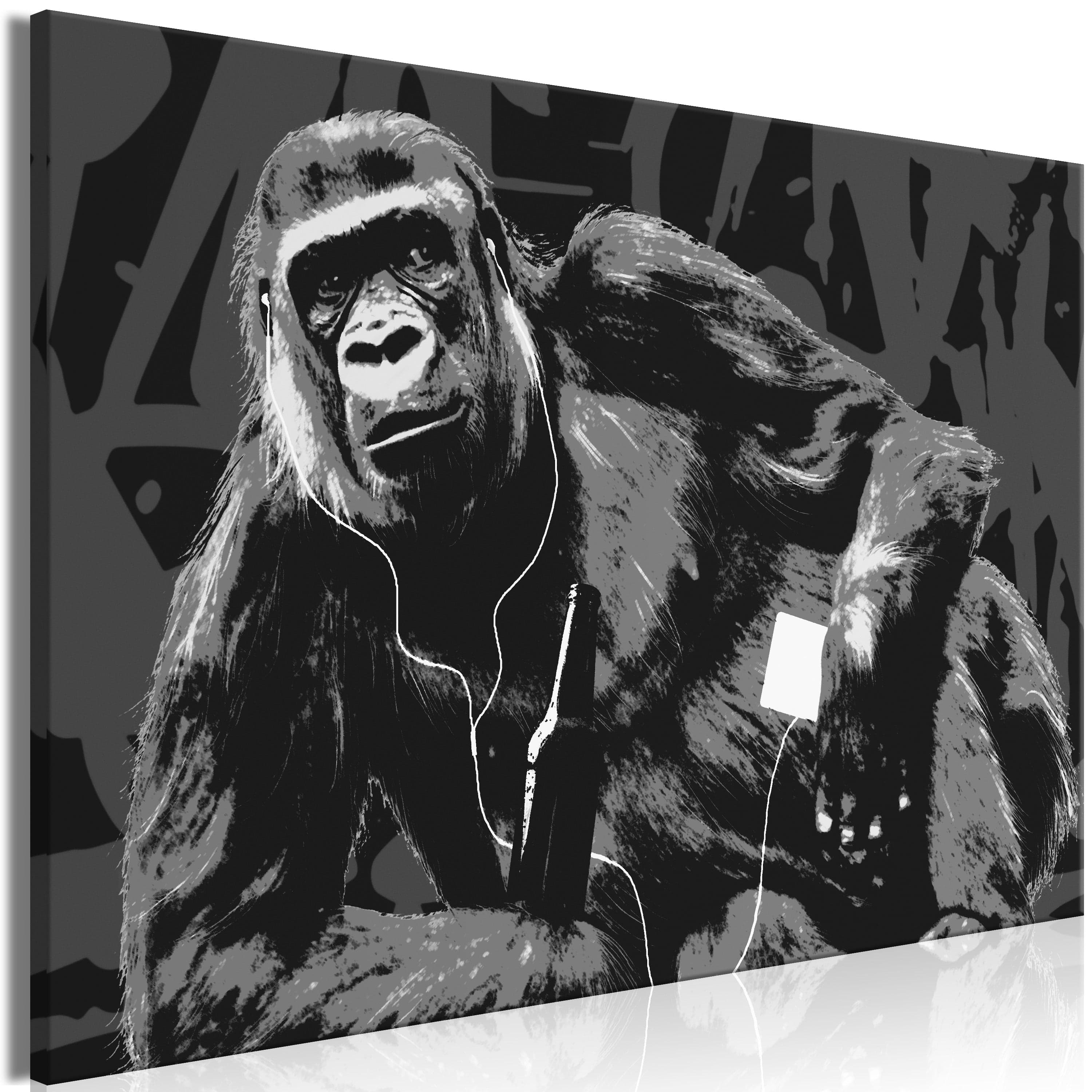 Glezna - Pop Art Monkey (1 Part) Narrow Grey Home Trends