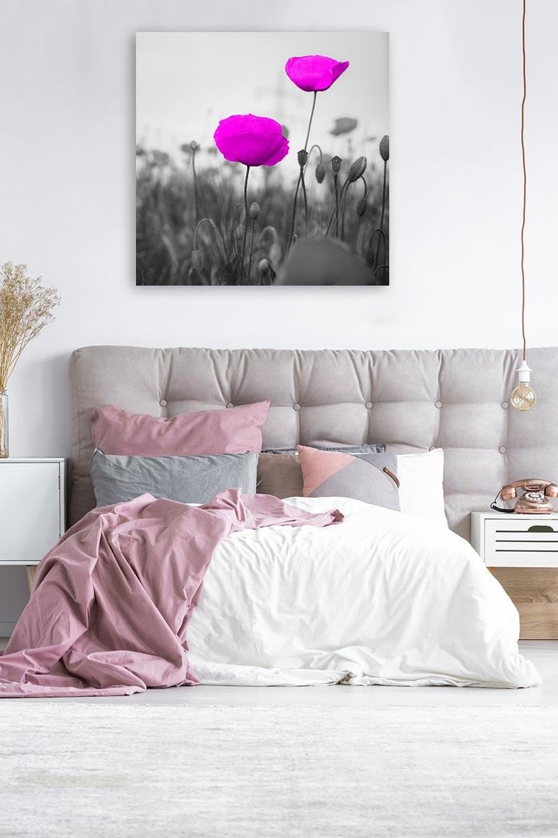 Kanva - Purple Poppies On The Meadow  Home Trends DECO