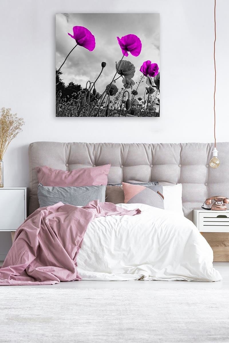 Kanva - Purple Poppy Flowers  Home Trends DECO
