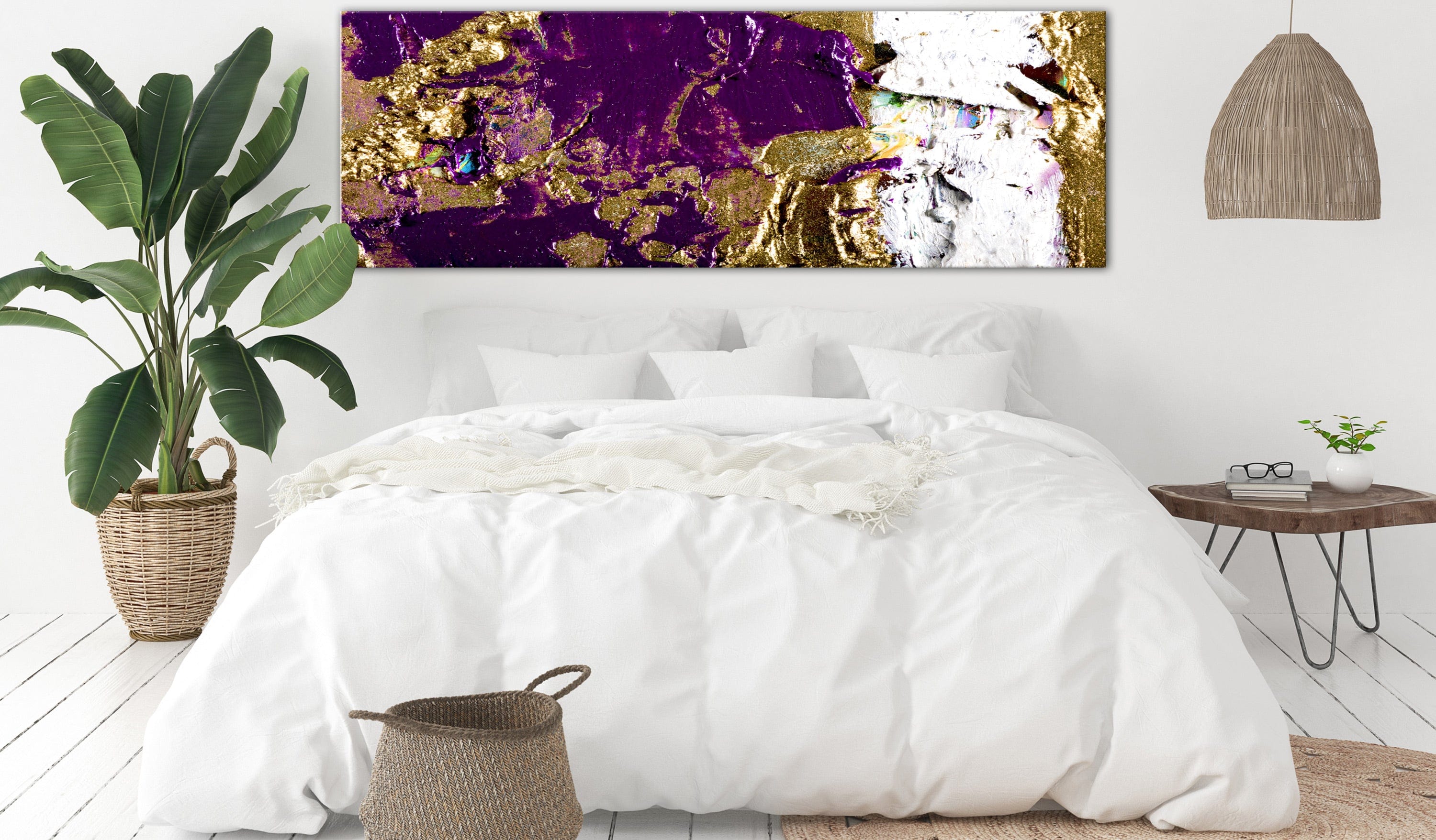 Glezna - Purple Wave (1 Part) Narrow Home Trends