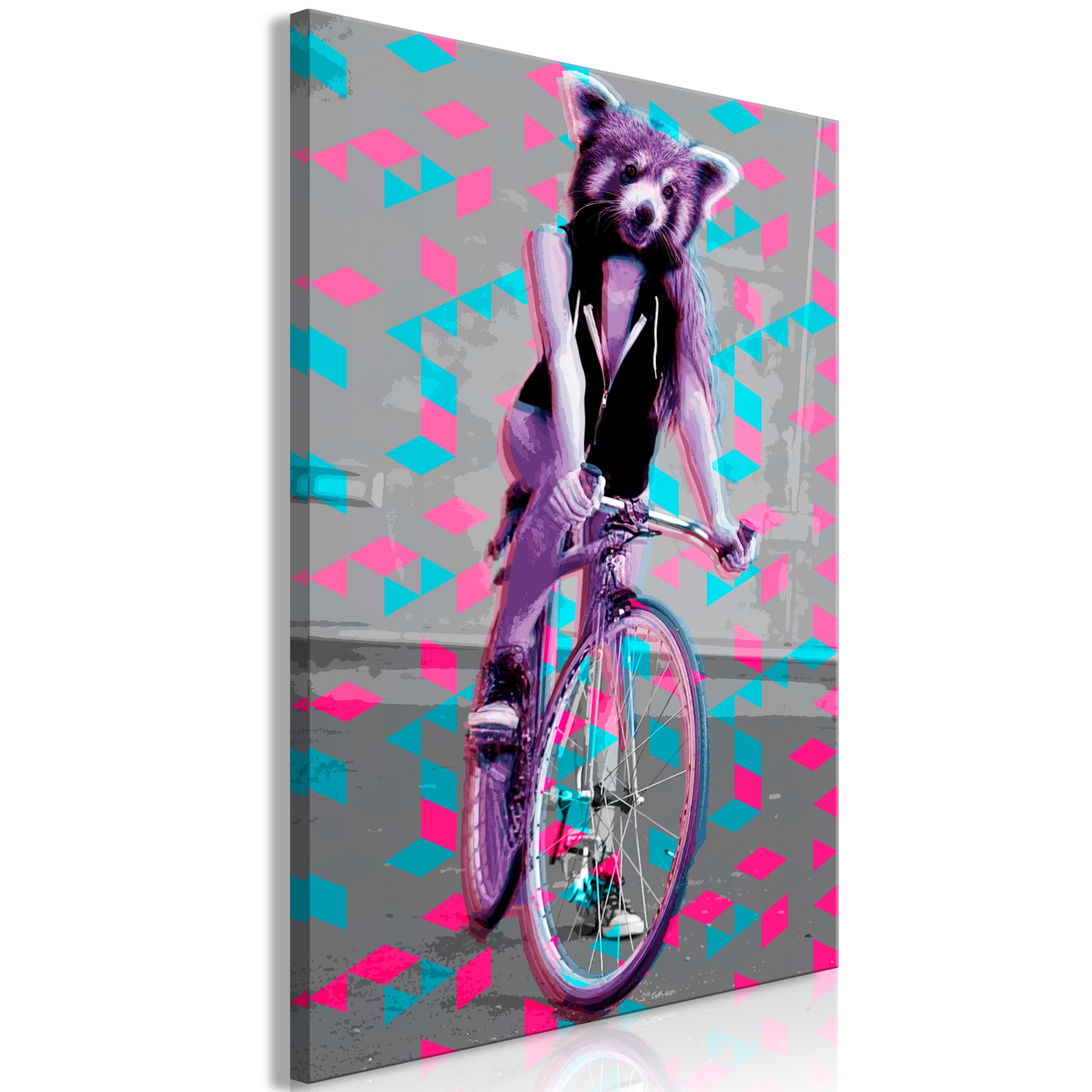 Glezna - Raccoon On The Bike (1 Part) Vertical Home Trends