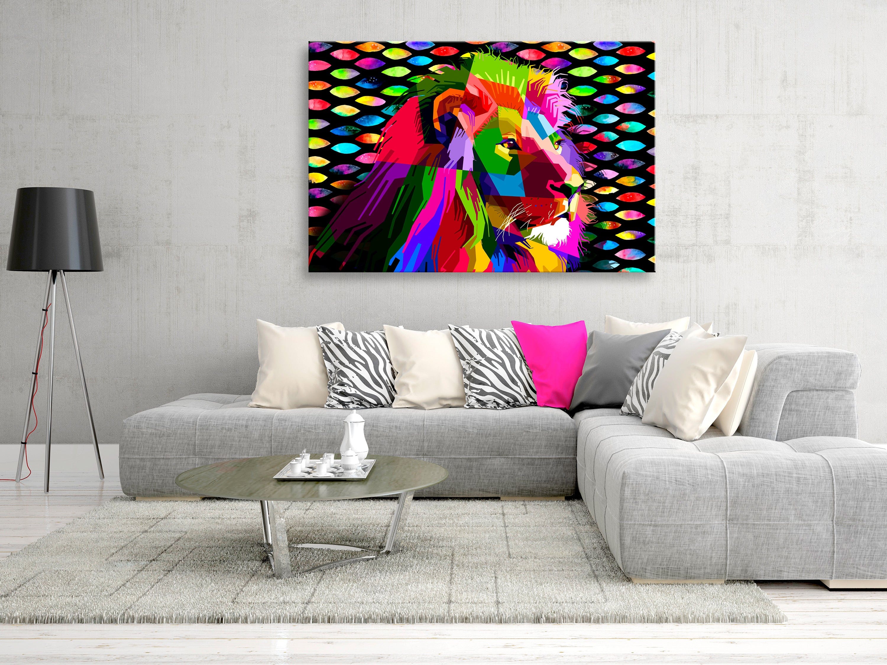 Glezna - Rainbow Lion (1 Part) Wide Home Trends