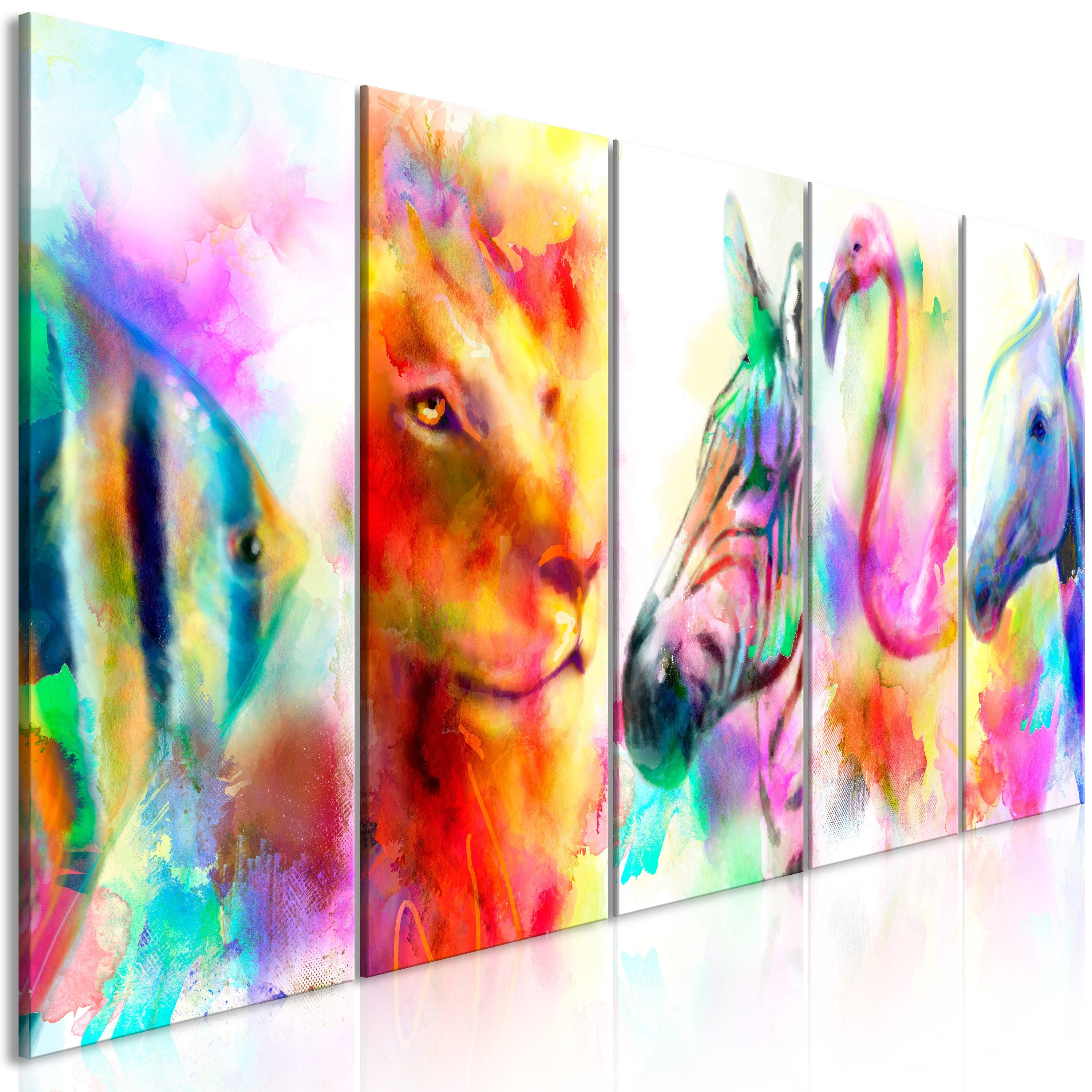 Glezna - Rainbow Watercolours (5 Parts) Narrow Home Trends