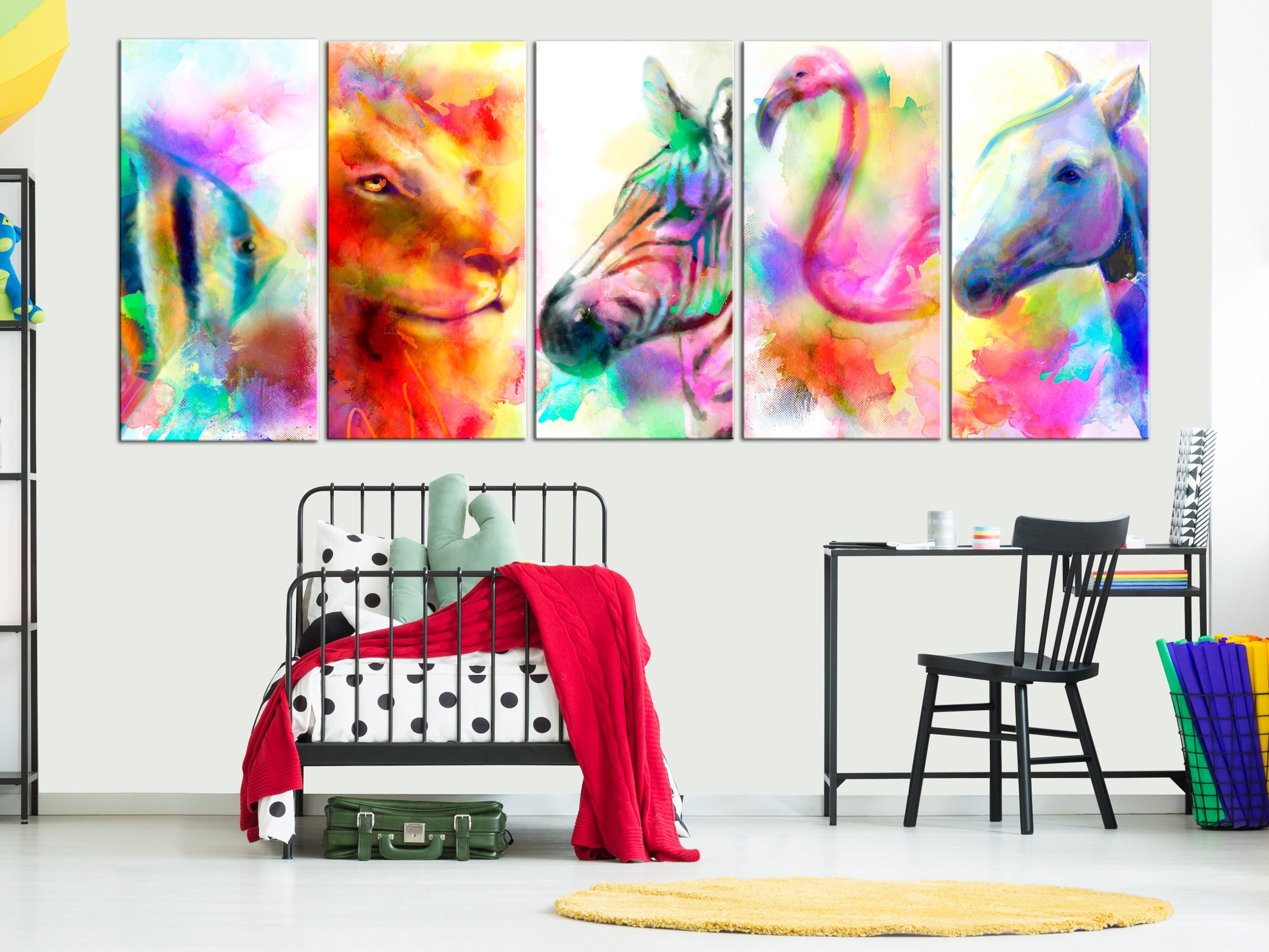 Glezna - Rainbow Watercolours (5 Parts) Narrow Home Trends