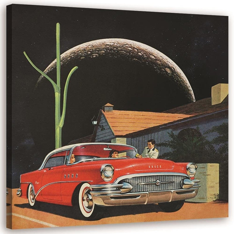 Kanva - Red Car And The Moon  Home Trends DECO