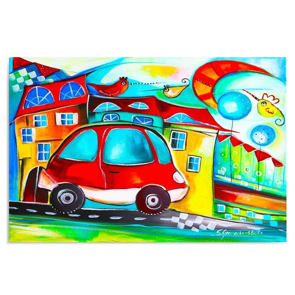Kanva - Red Car  Home Trends DECO