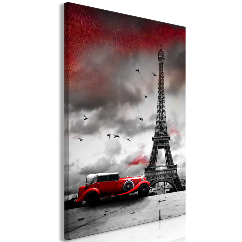 Glezna - Red Car in Paris (1 Part) Vertical Home Trends