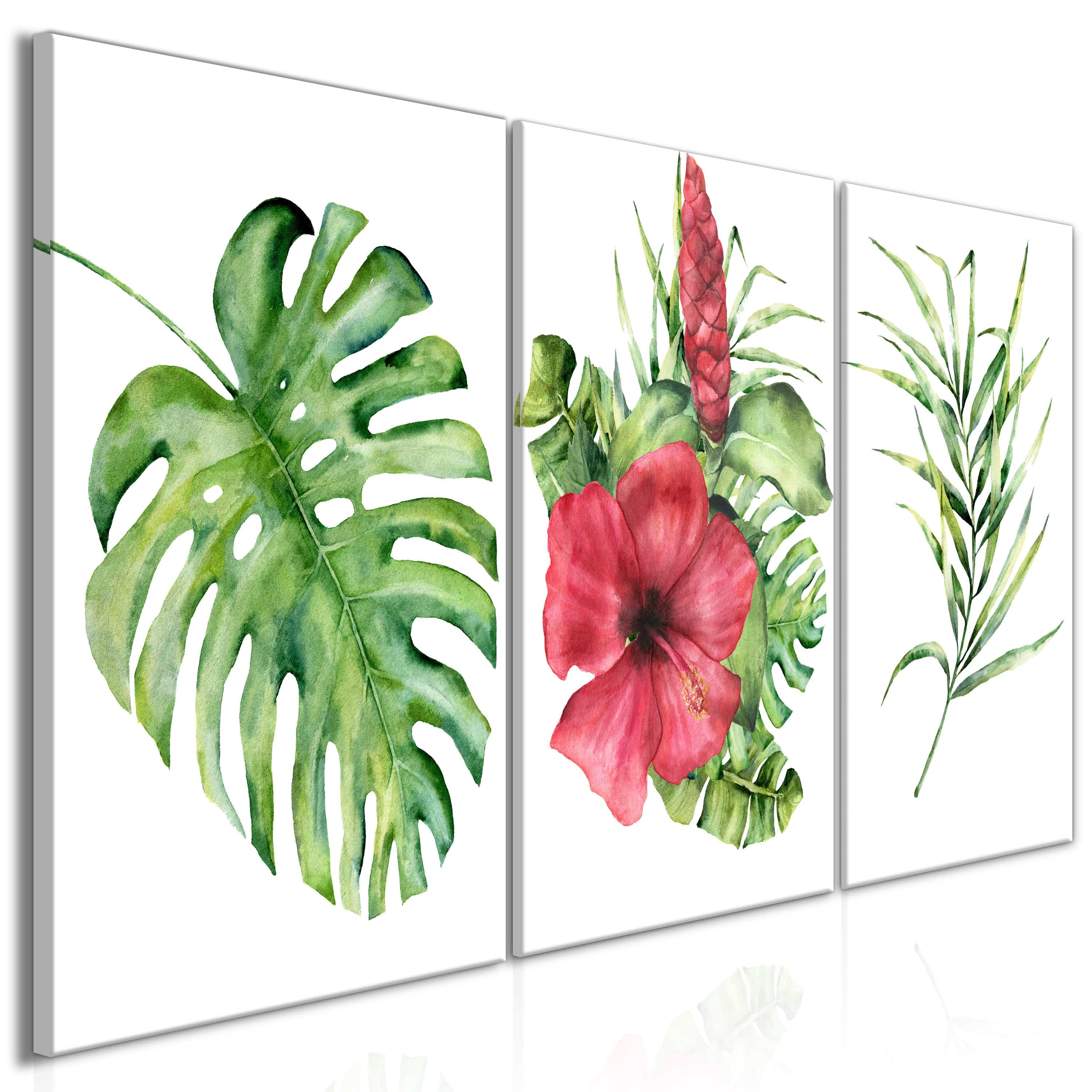 Glezna - Red Hibiscus (3 Parts) 120x60 Home Trends