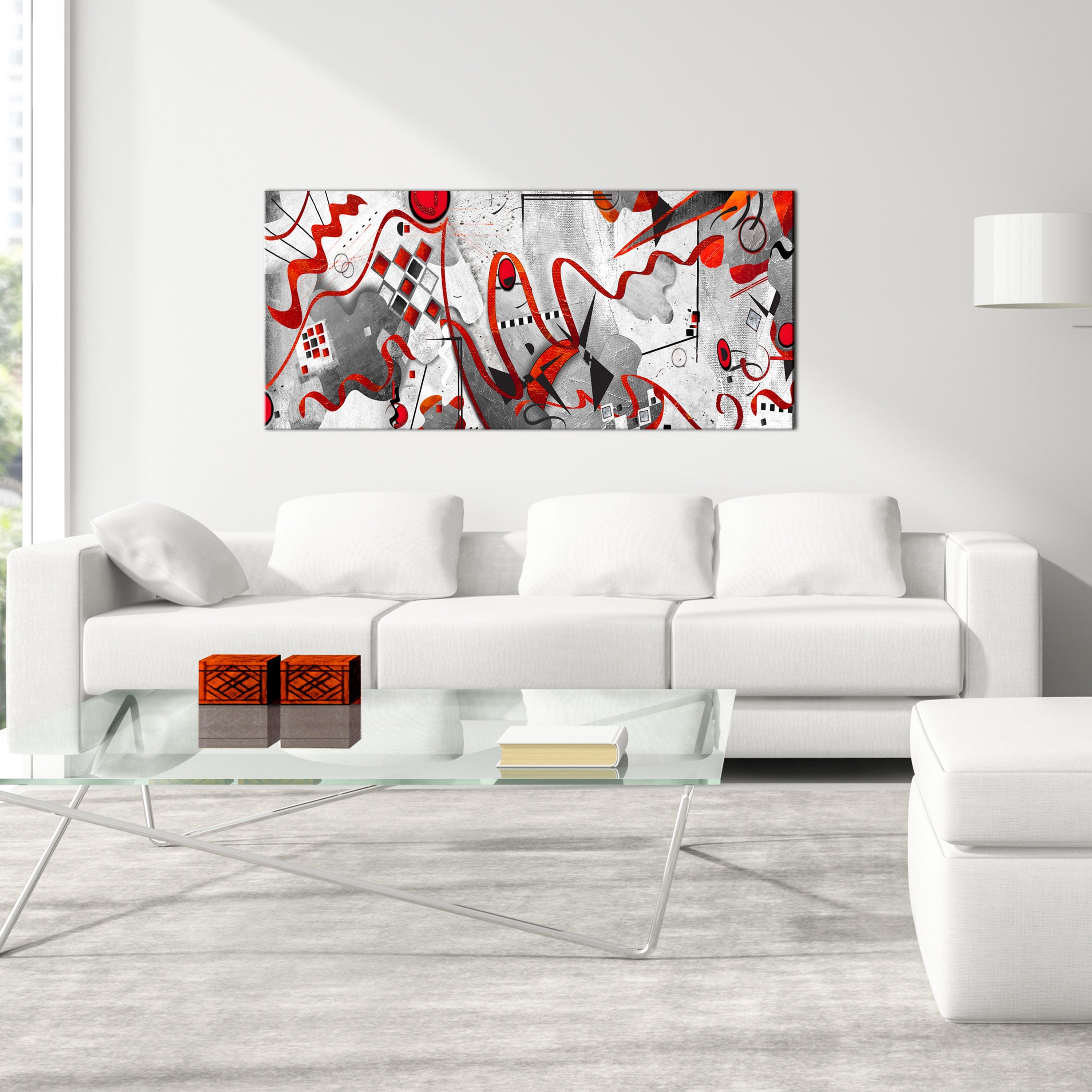 Glezna - Red Ribbons (1 Part) Wide 100x45 Home Trends