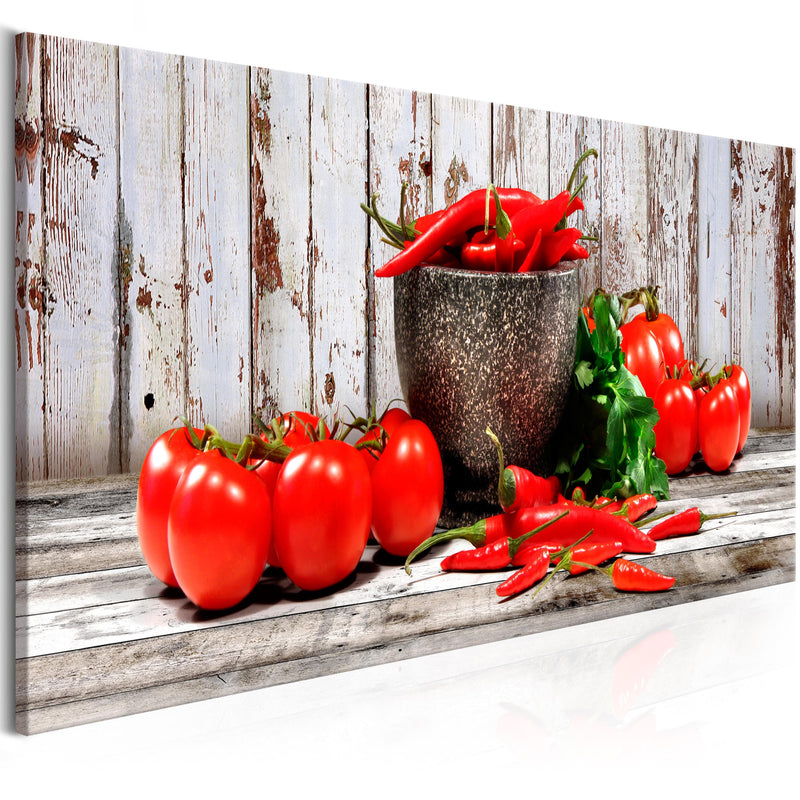 Glezna - Red Vegetables (1 Part) Wood Narrow Home Trends