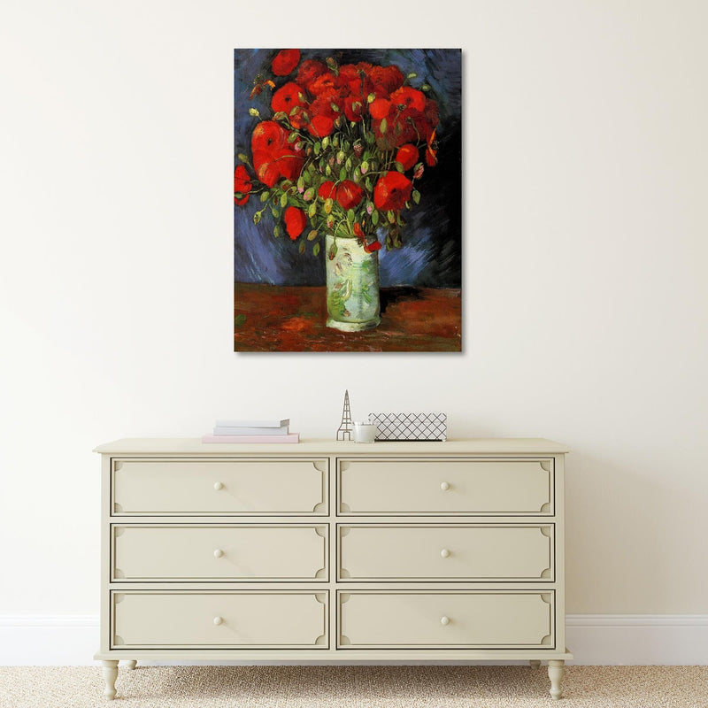 Kanva - Reproduction Picture Of V. Van Gogh - Vase With Red Poppies  Home Trends DECO