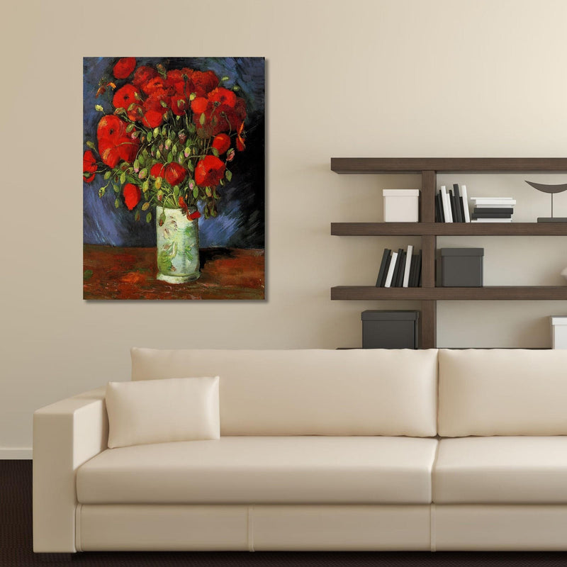 Kanva - Reproduction Picture Of V. Van Gogh - Vase With Red Poppies  Home Trends DECO