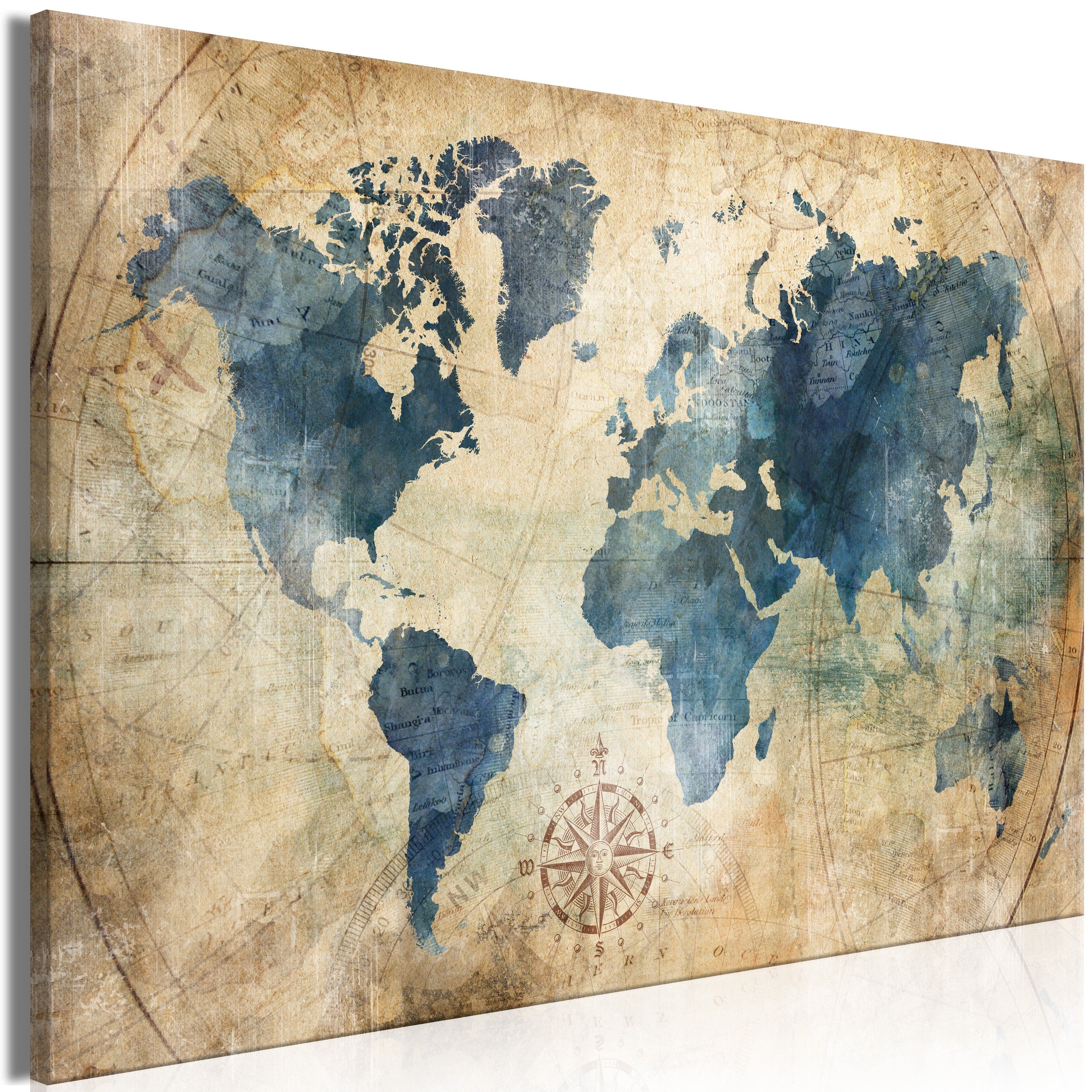 Glezna - Retro Map (1 Part) Wide Home Trends