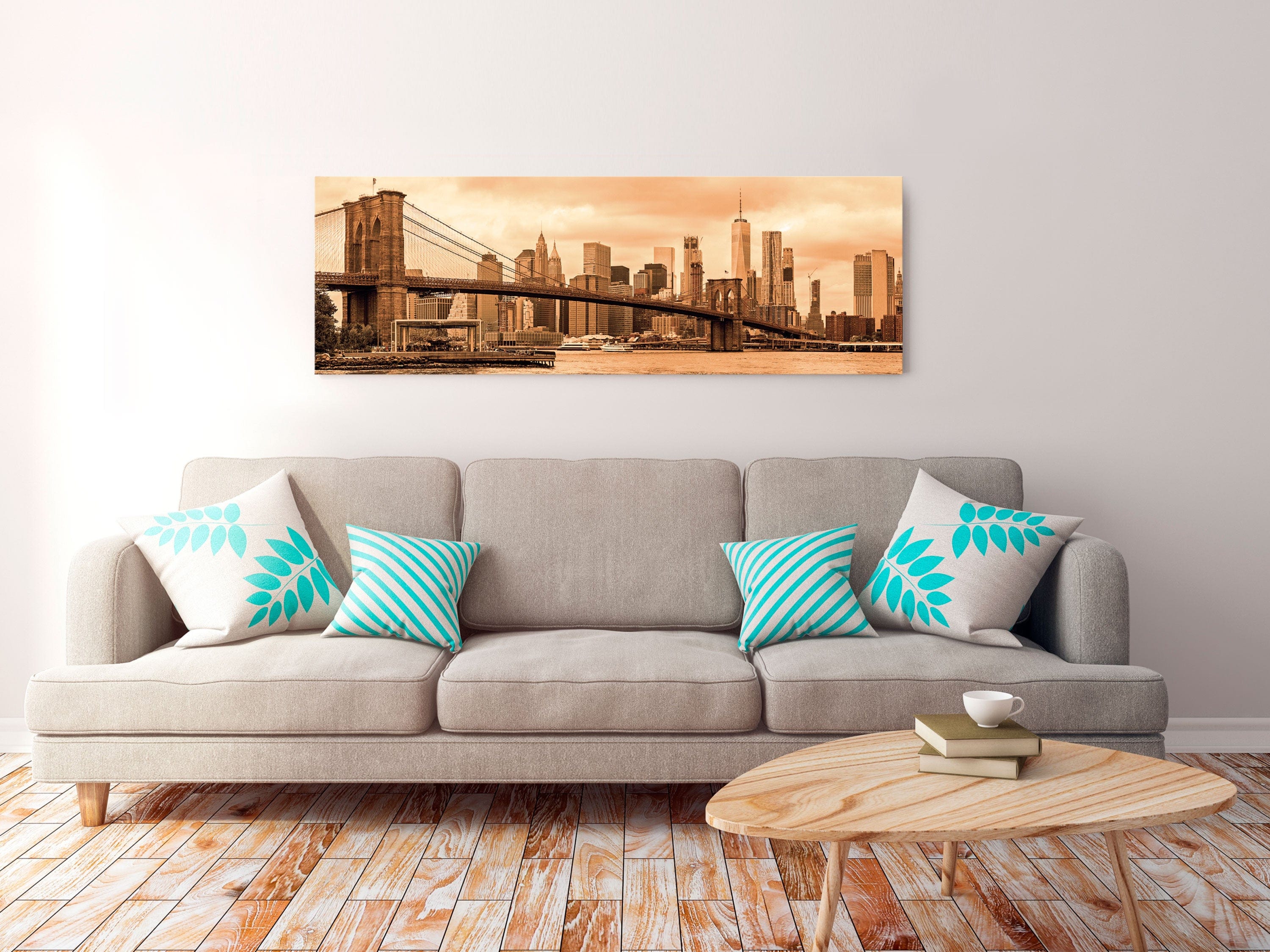 Glezna - Road to Manhattan (1 Part) Narrow Sepia Home Trends