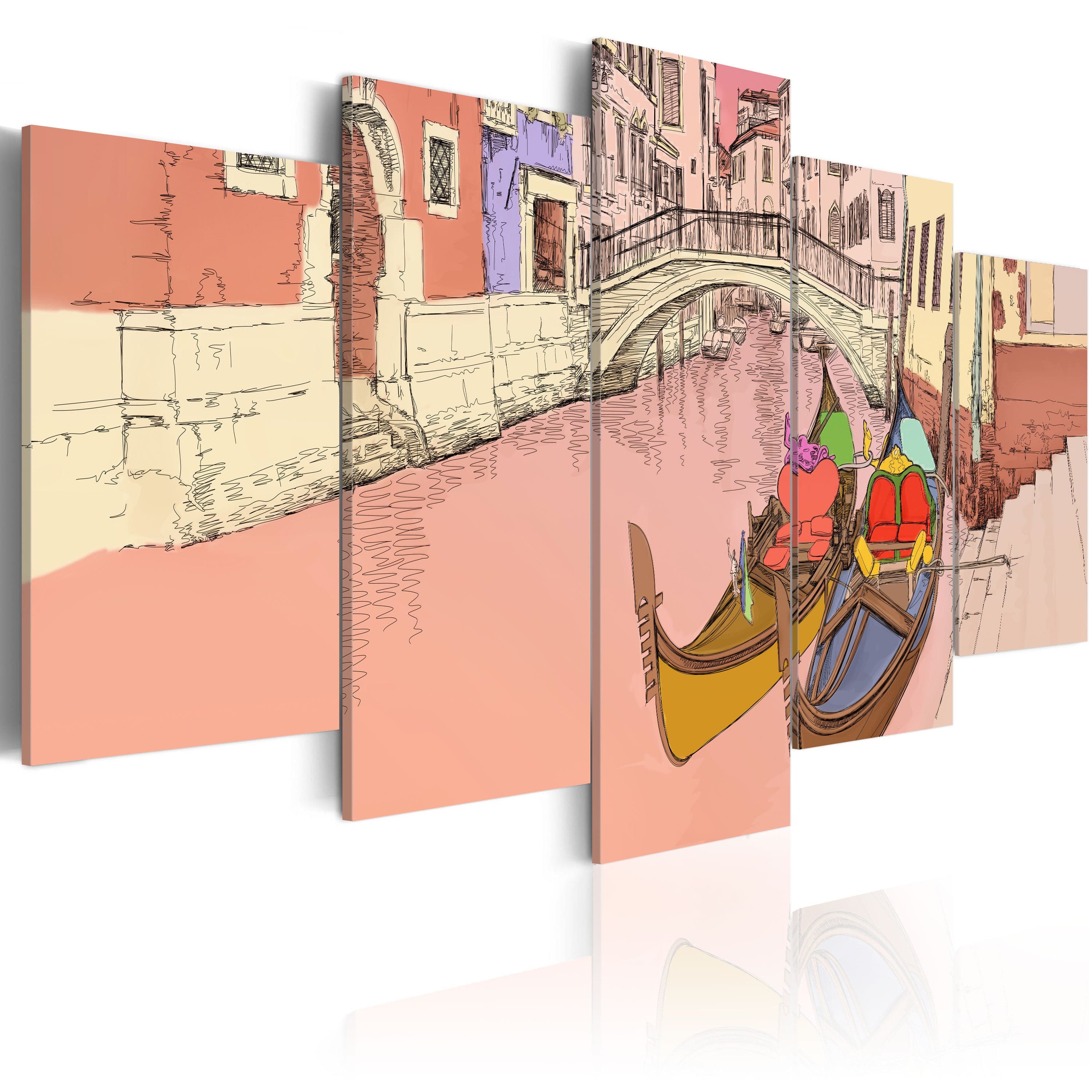 Glezna - Romantic gondolas - 5 pieces Home Trends