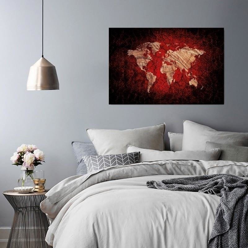 Kanva - Rustic World Map  Home Trends DECO