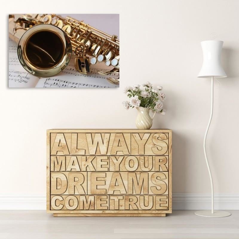 Kanva - Saxophone Notation On The Sheet  Home Trends DECO