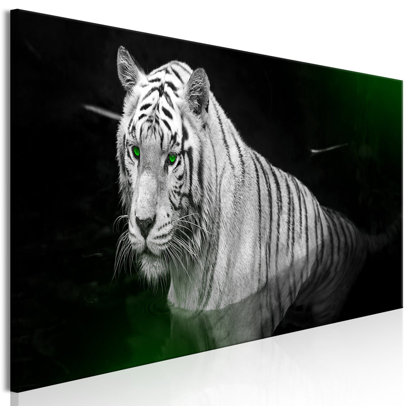 Glezna - Shining Tiger (1 Part) Green Narrow Home Trends