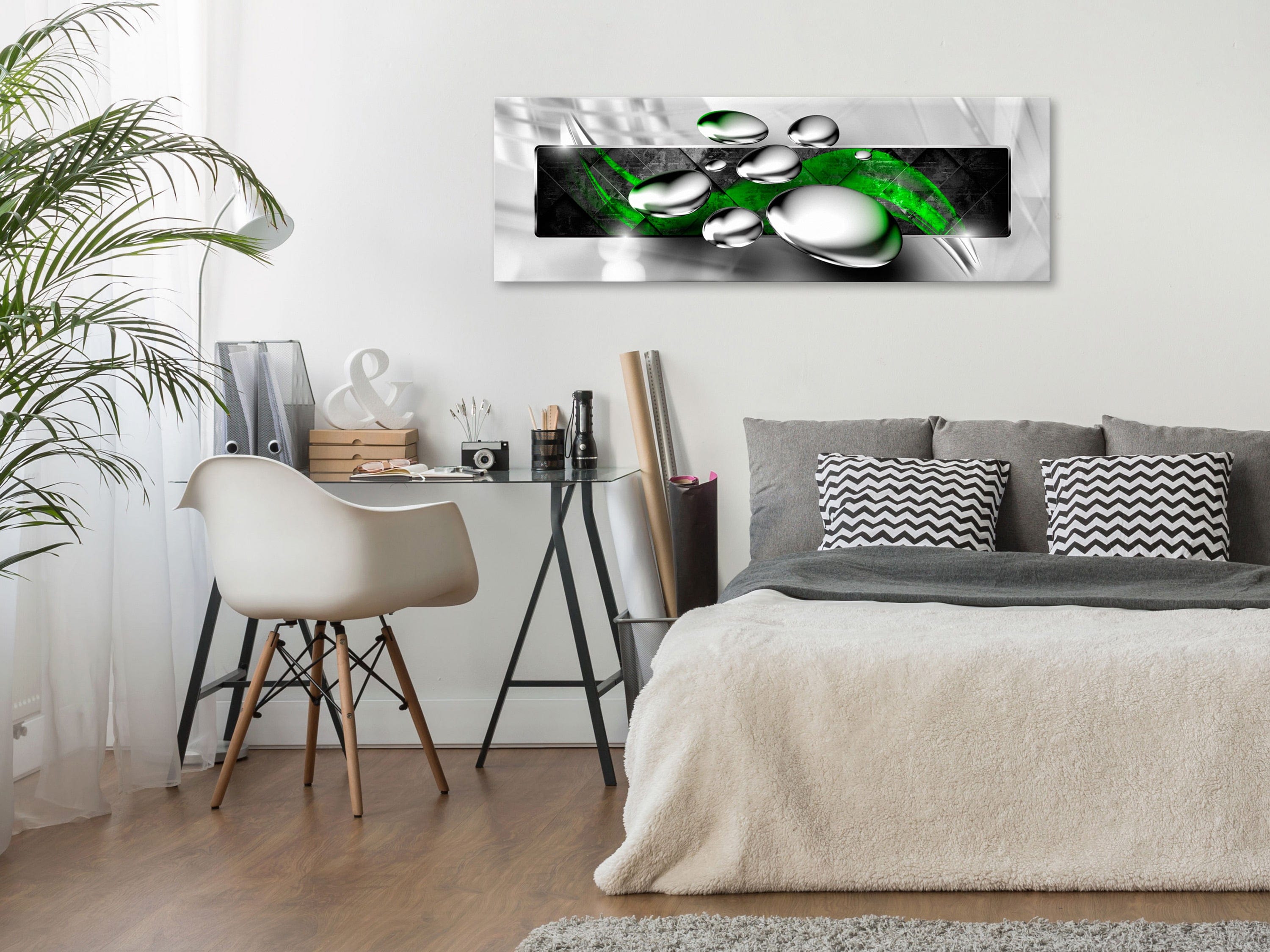 Glezna - Shiny Stones (1 Part) Narrow Green Home Trends