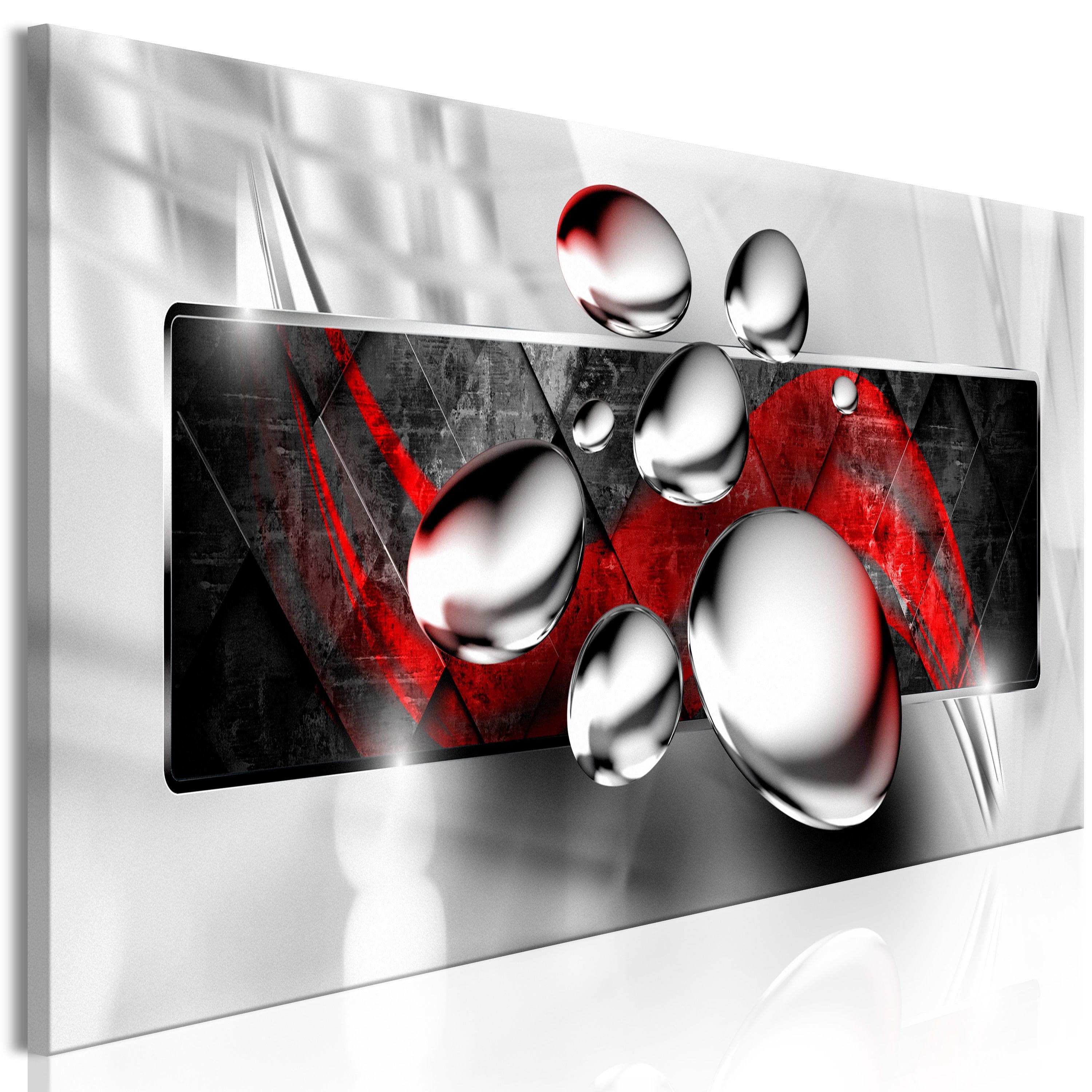 Glezna - Shiny Stones (1 Part) Narrow Red Home Trends