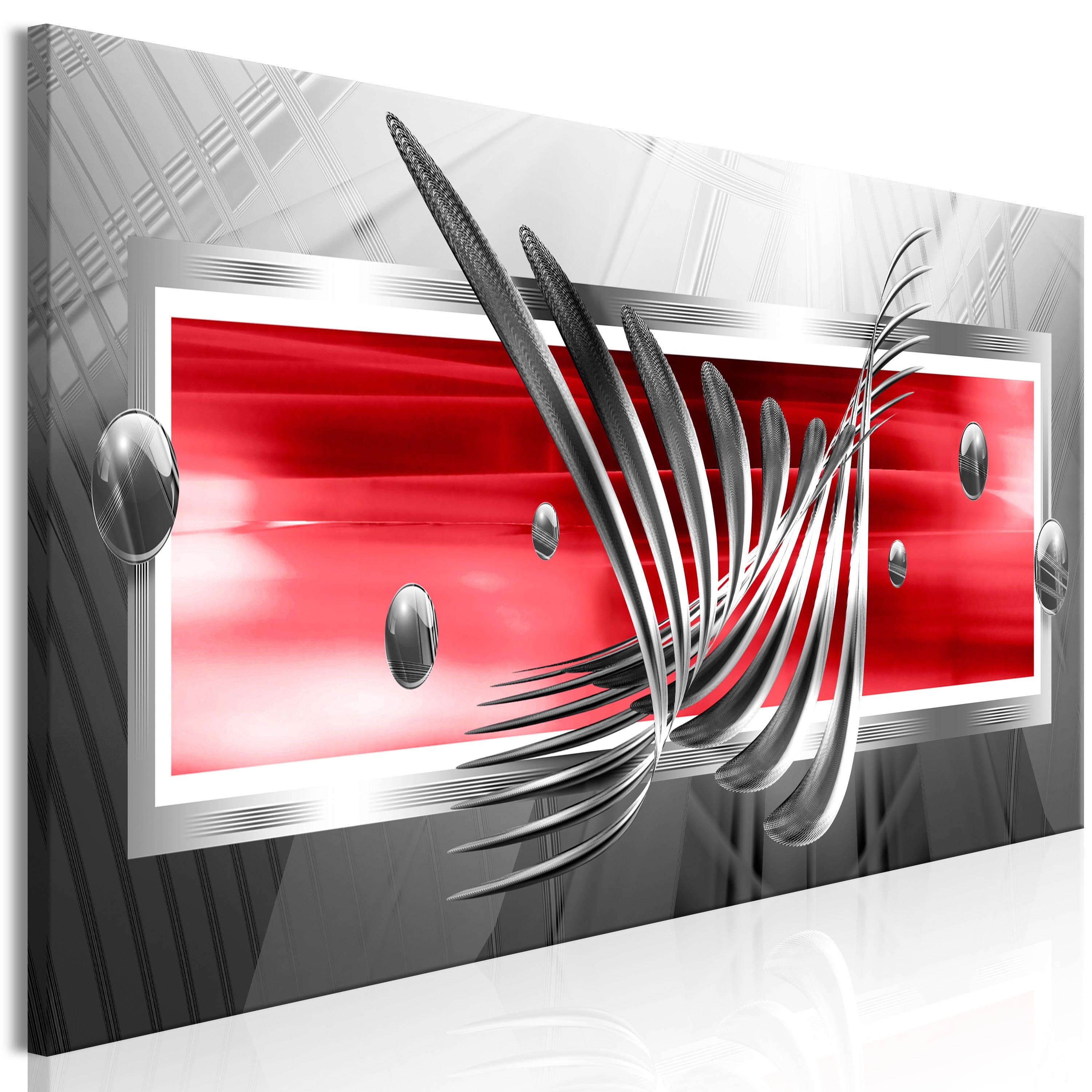 Glezna - Silver Wings (1 Part) Narrow Red Home Trends