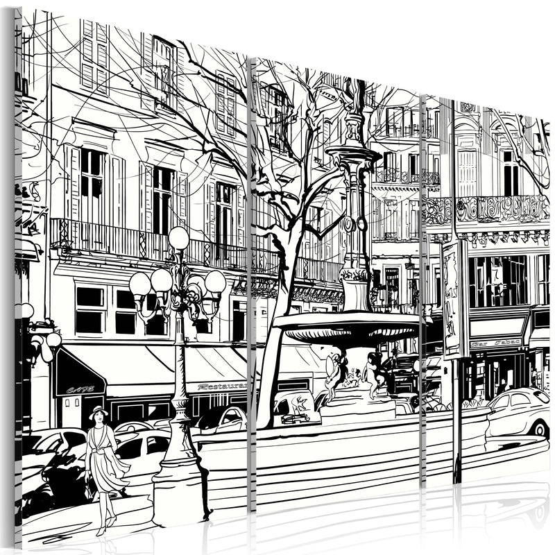 Glezna - Sketch of Parisian square Home Trends