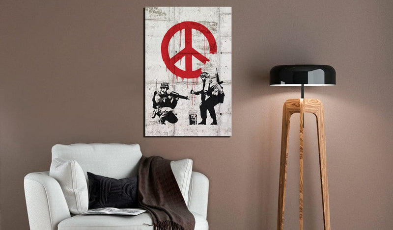 Glezna -  Soldiers Painting Peace by Banksy Home Trends