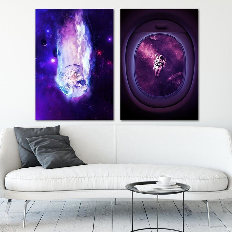 Kanva - Space Wall Art Purple  Home Trends DECO