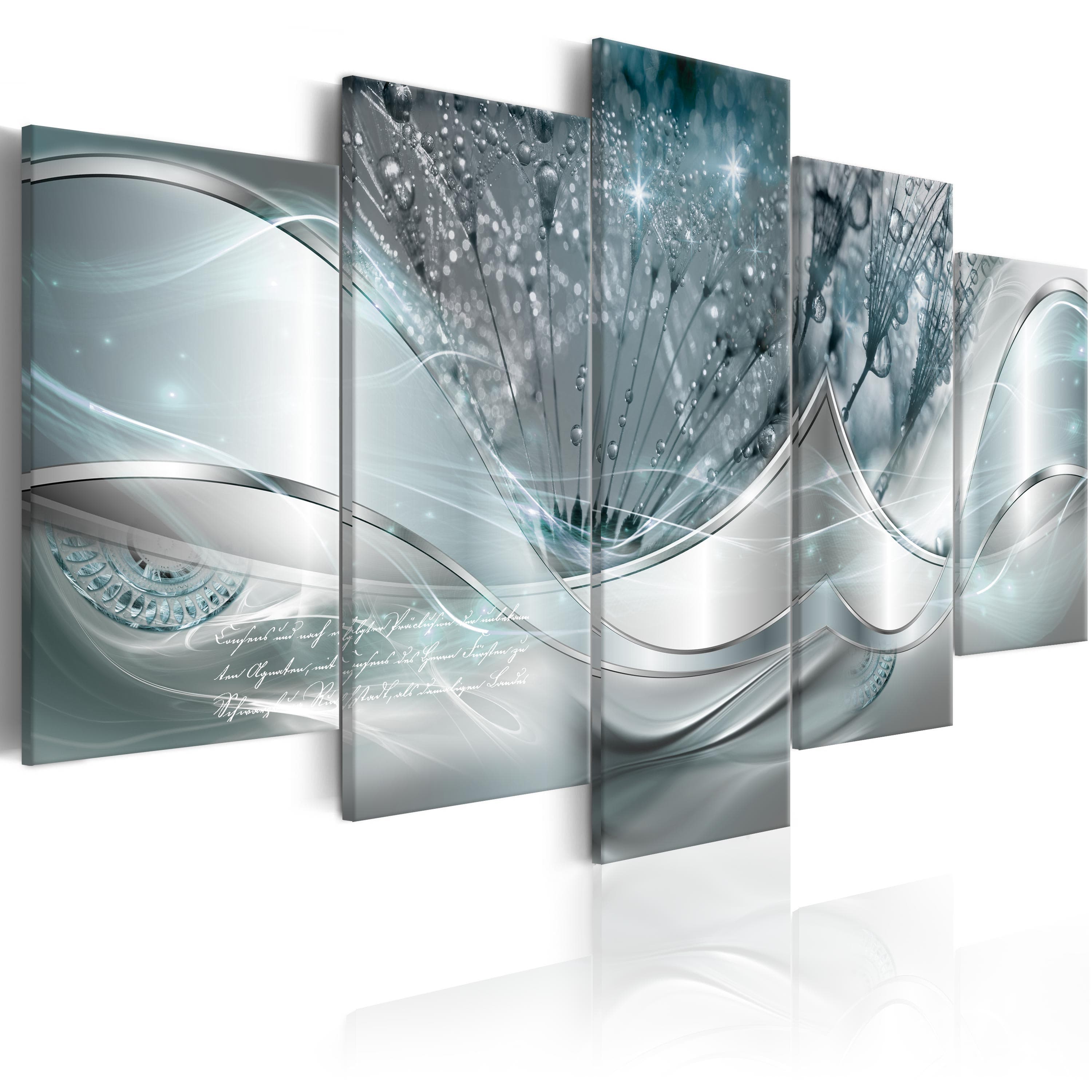 Glezna - Sparkling Dandelions (5 Parts) Blue Wide Home Trends
