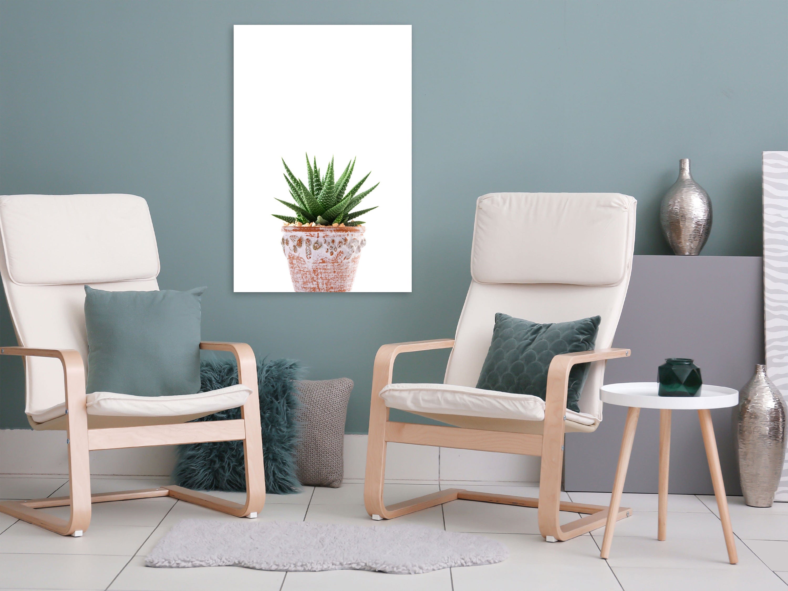 Glezna - Succulents In Pot (1 Part) Vertical Home Trends