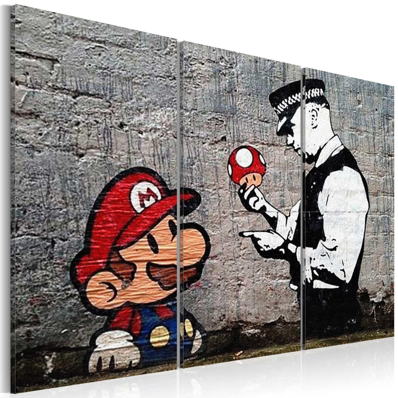 Glezna - Super Mario Mushroom Cop by Banksy Home Trends