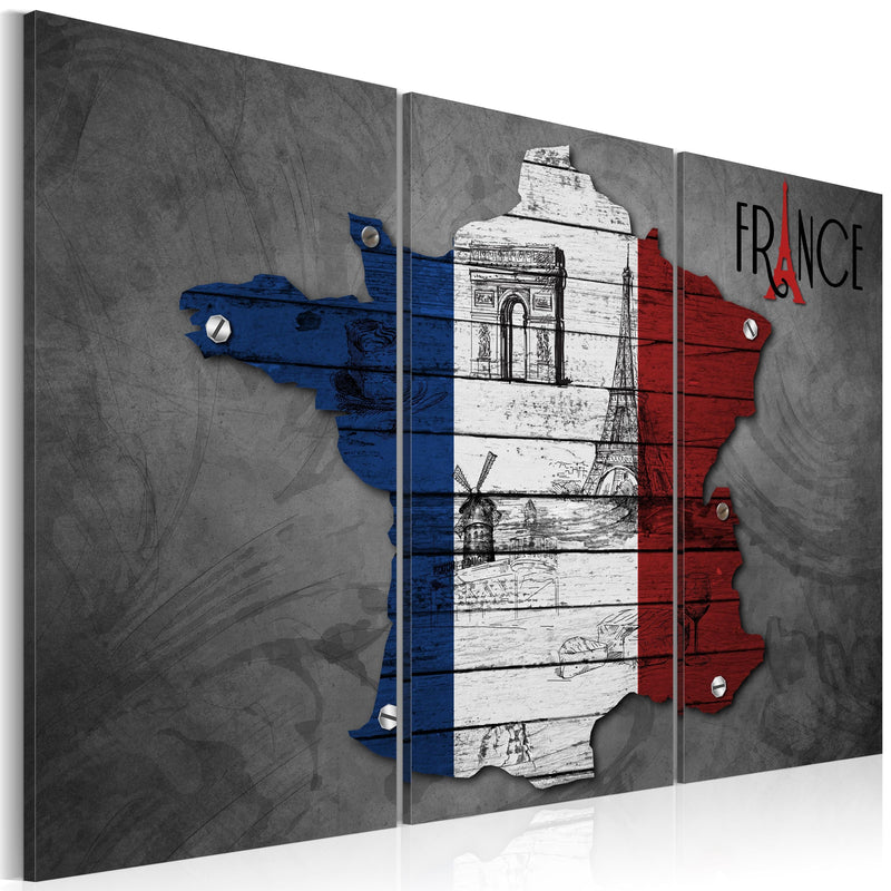 Kanva - Symbols of France - triptych Home Trends
