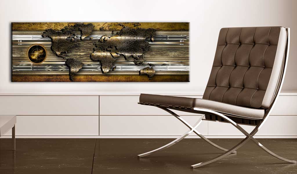 Glezna - The Golden Map Home Trends