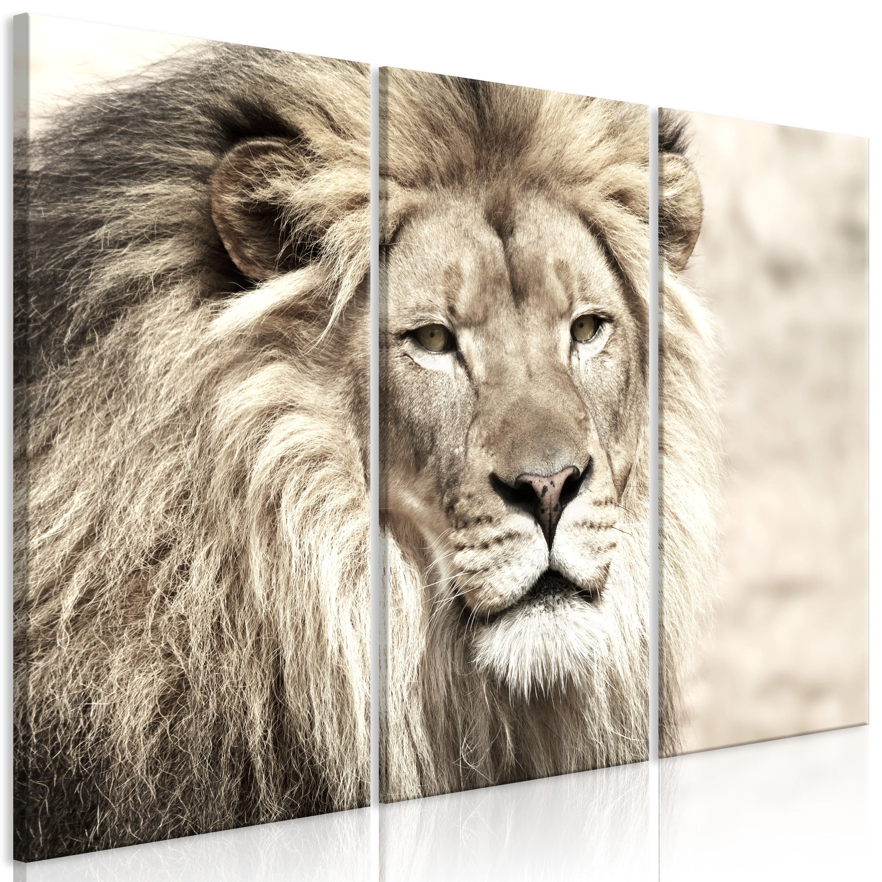Glezna - The King of Beasts (3 Parts) Beige Home Trends