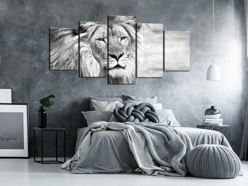 Glezna - The King of Beasts (5 Parts) Wide Black and White Home Trends
