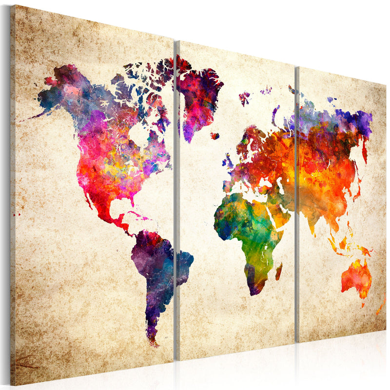 Glezna - The World's Map in Watercolor Home Trends