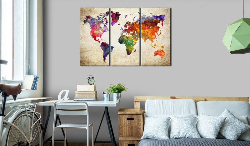 Glezna - The World's Map in Watercolor Home Trends