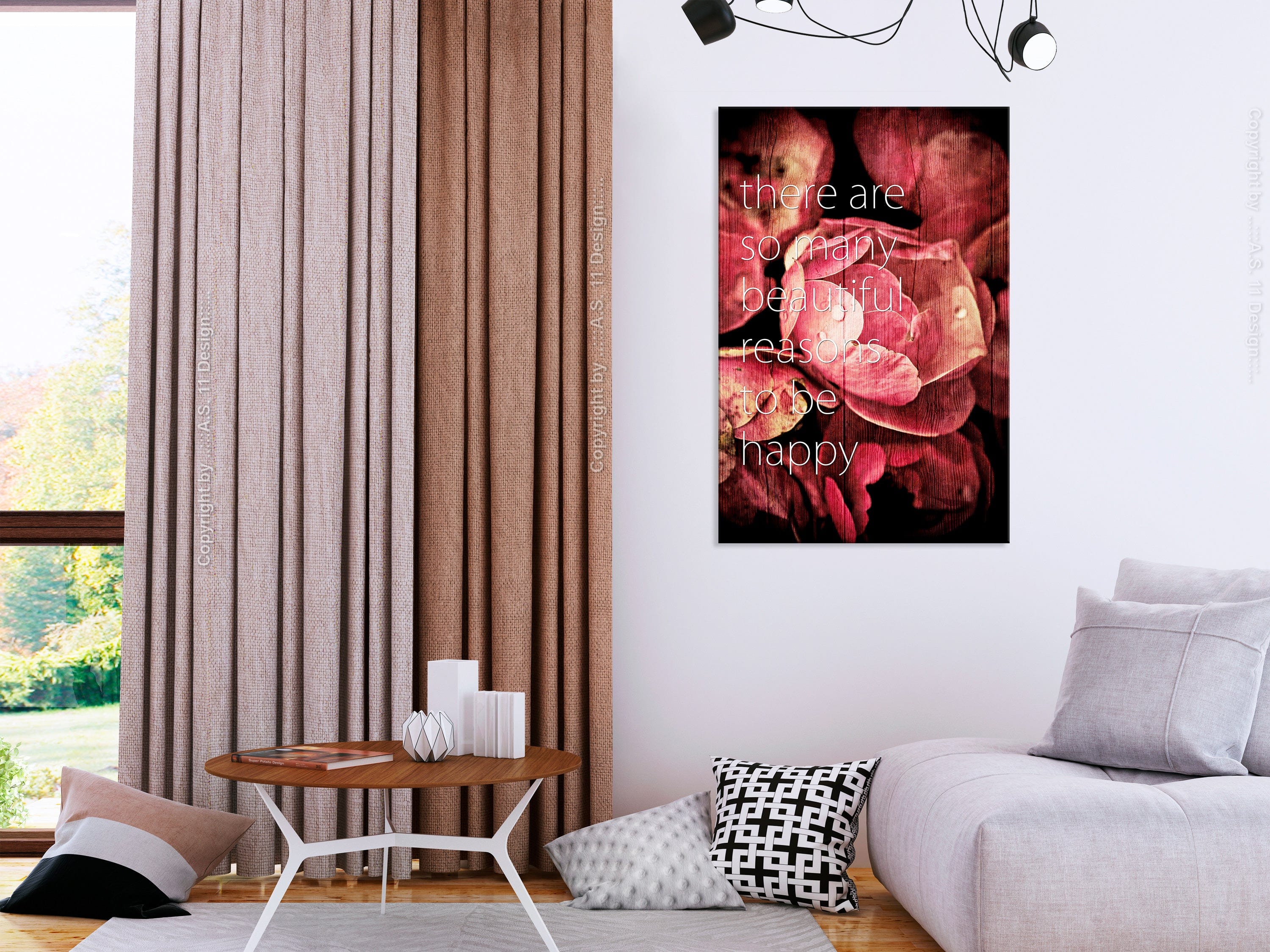 Kanva - There Are so Many Beautiful Reasons to Be Happy (1 Part) Vertical Home Trends