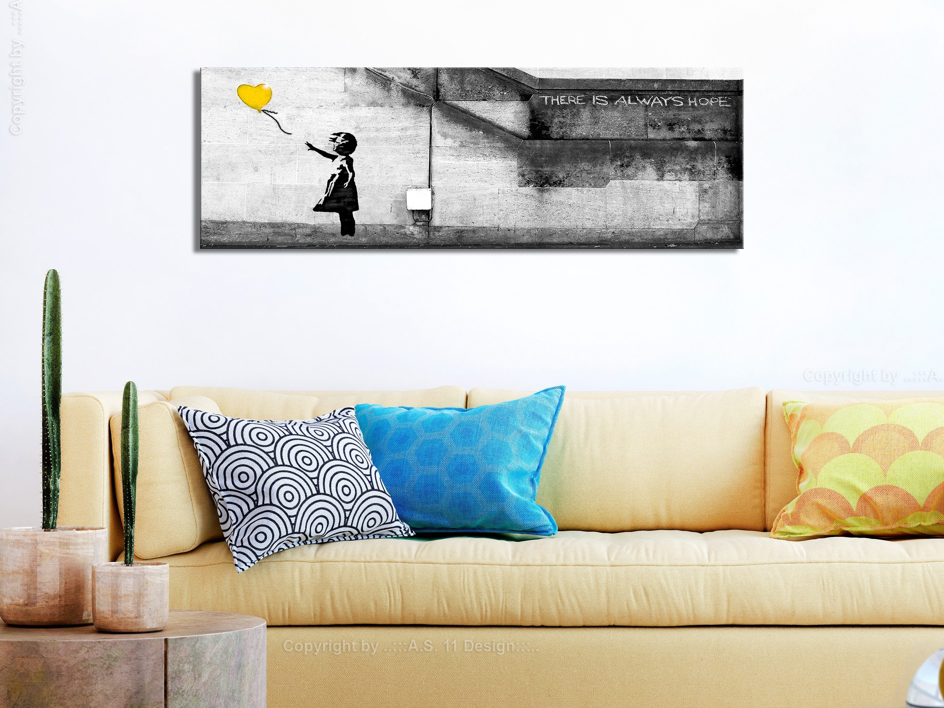 Glezna - There is Always Hope (1 Part) Narrow Yellow Home Trends