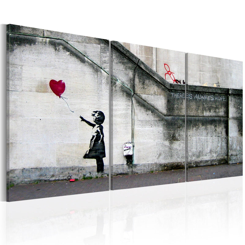Glezna - There is always hope (Banksy) - triptych Home Trends