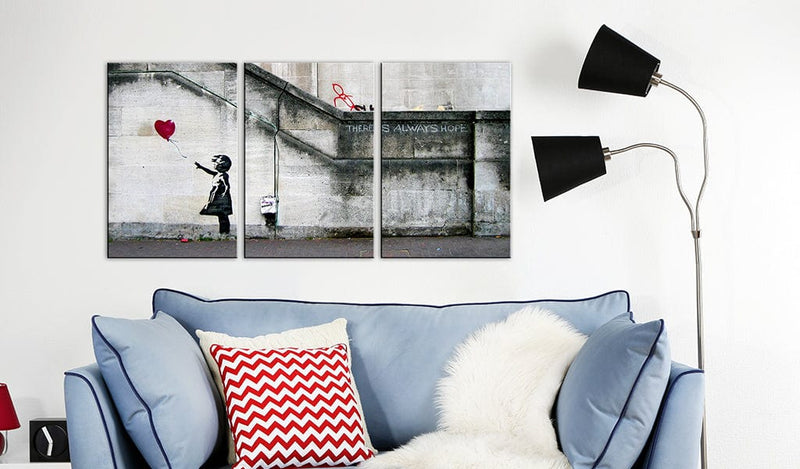 Glezna - There is always hope (Banksy) - triptych Home Trends