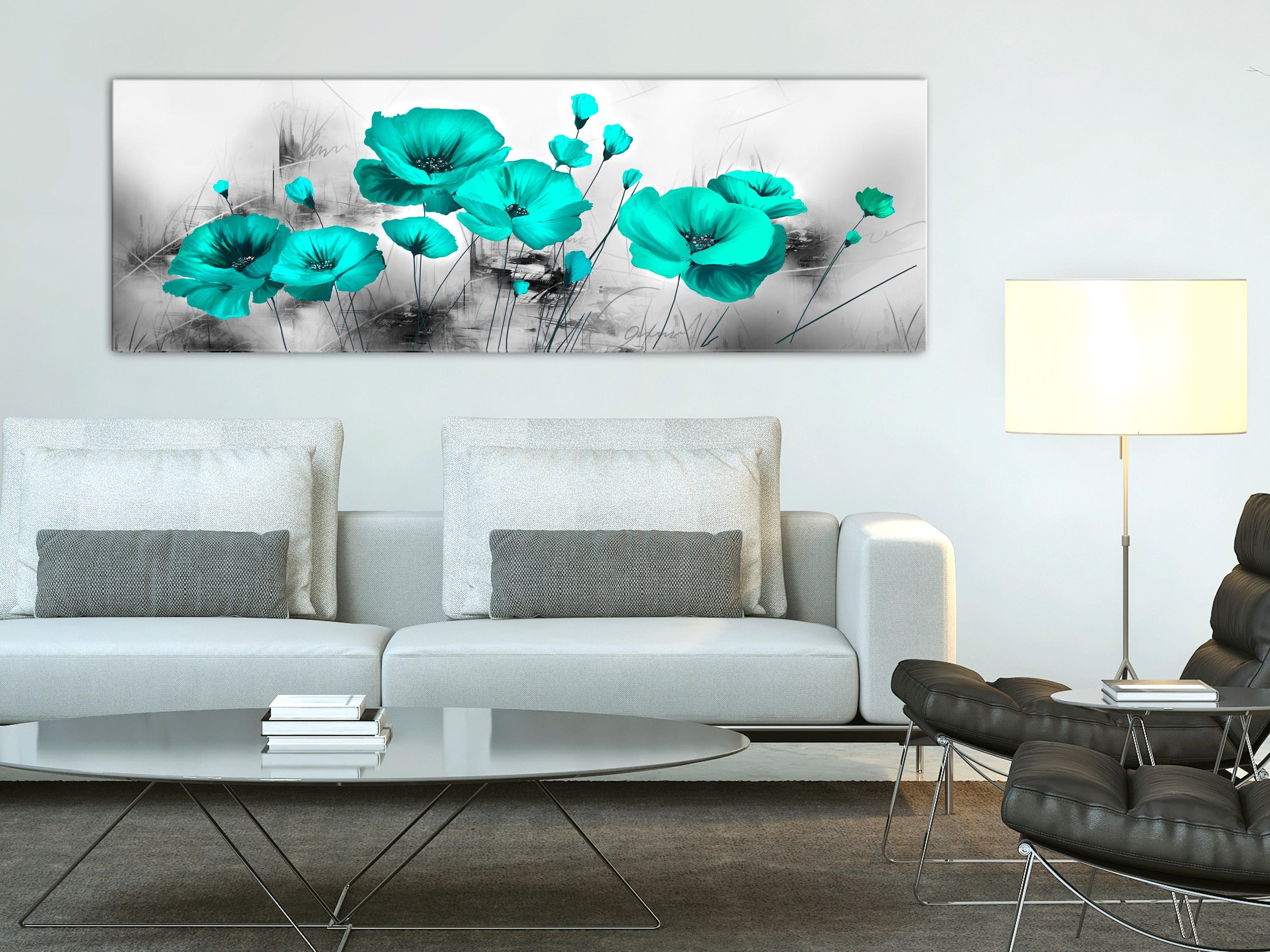 Glezna - Turkīza pļava (1 daļa), horizontāla Home Trends