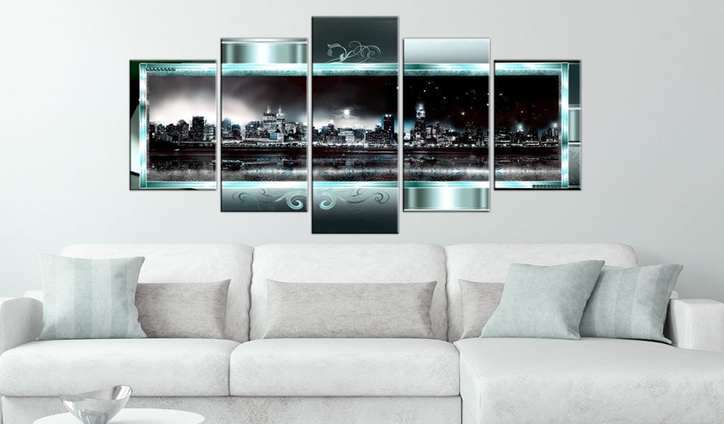 Glezna -  Turquoise New York_ Starry Night Home Trends