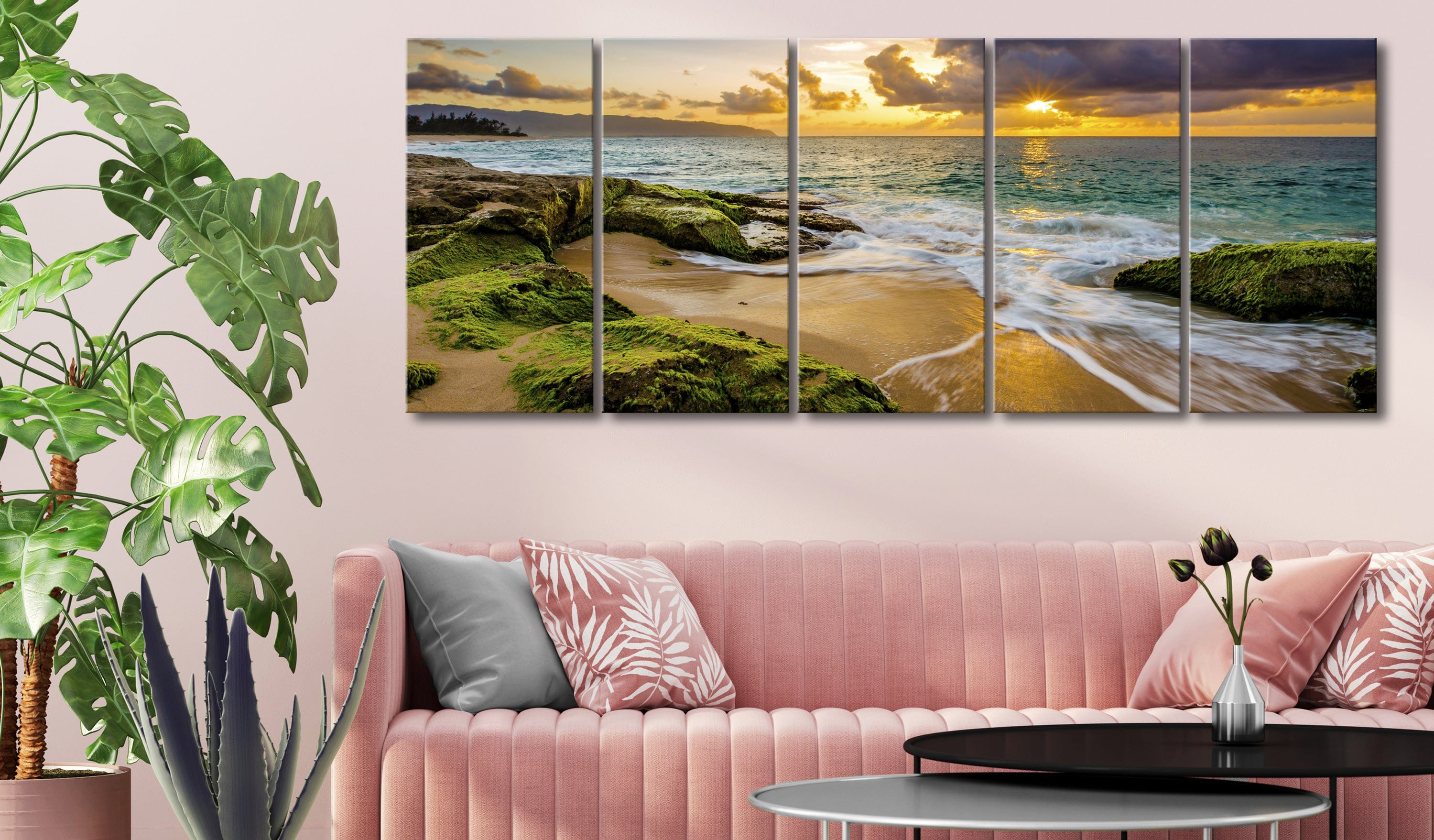 Glezna - Turquoise Sea (5 Parts) Narrow Home Trends