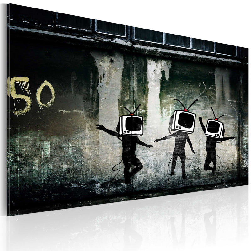 Glezna - TV heads dance (Banksy) 60x40 Home Trends