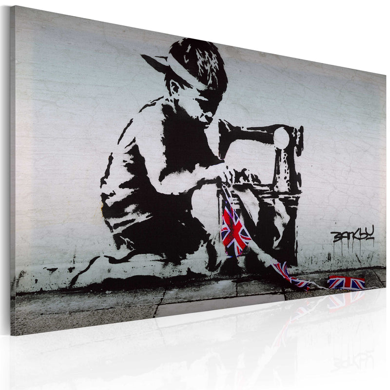 Kanva - Union Jack Kid (Banksy) 60x40 Home Trends