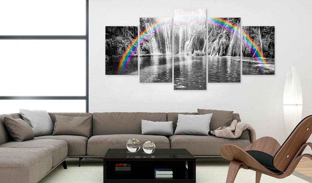 Glezna - Varavīksne un melnbalts ūdenskritums Home Trends