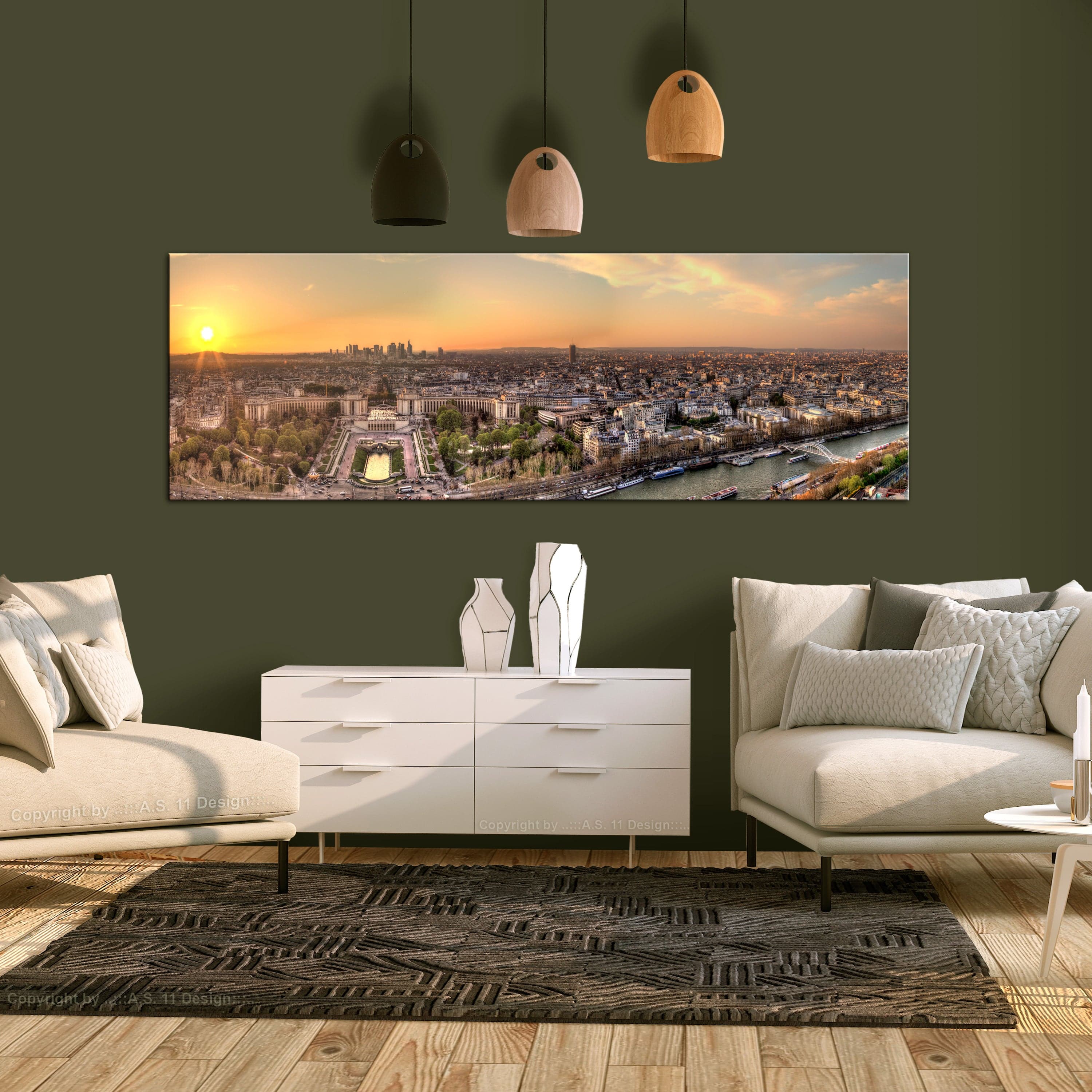 Glezna - View from Eiffel Tower (1 Part) Narrow Home Trends