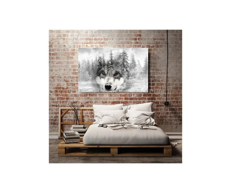 Kanva - Wolf On Winter Background  Home Trends DECO