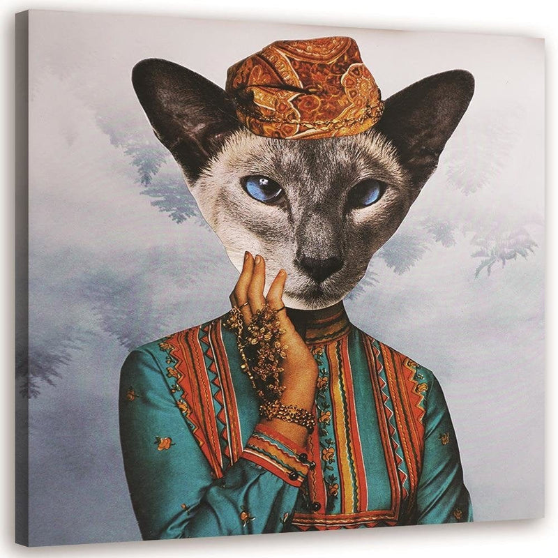Kanva - Woman With A Cat's Head  Home Trends DECO
